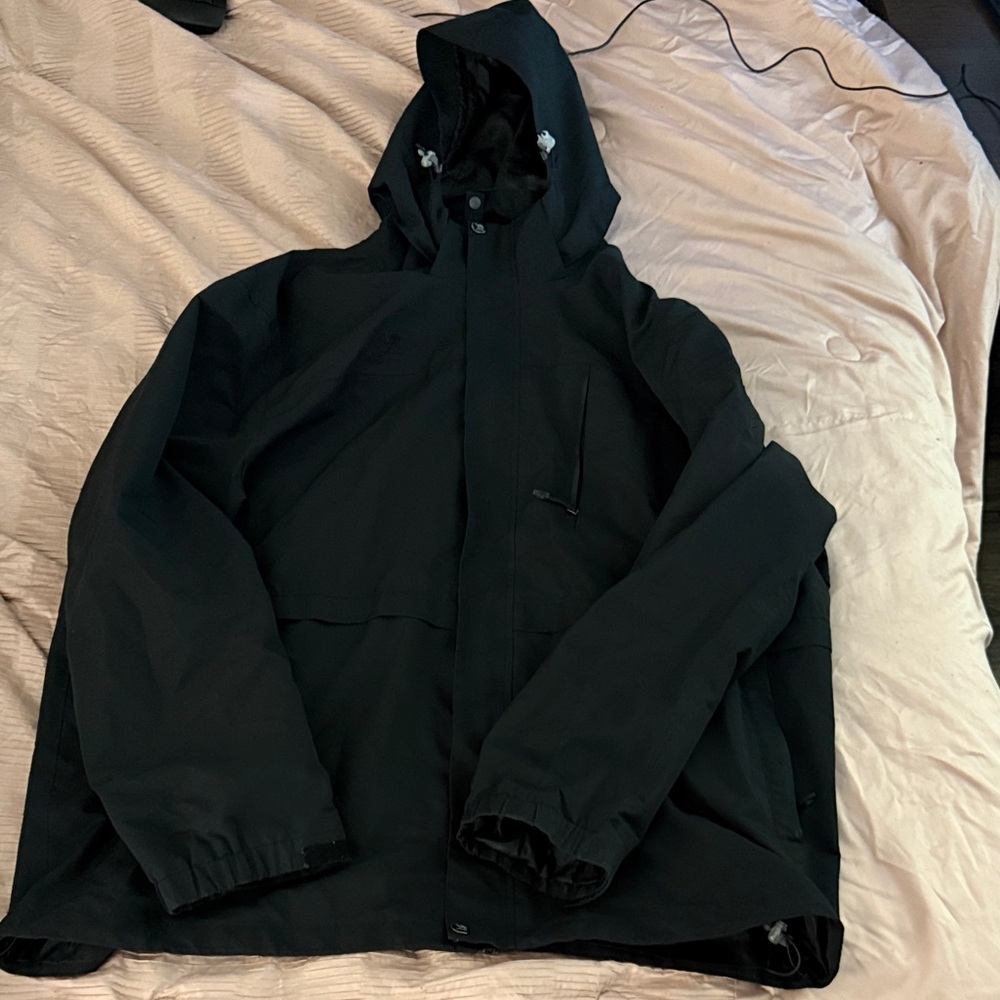 Men's Classic Black Raincoat with Hood